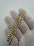 24" 14k Yellow Gold Curb 2mm 4.6g