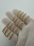 24" 14k Yellow Gold Puffed Mariner 3mm 5.93g