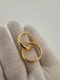 20mm x 5mm 14k Yellow Gold Flat Hoops 2.3g
