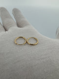 10mm 14k Yellow Gold Clicker Huggies .9g