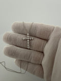18" 14k White Gold Chain & 1" 1ctw VS/VVS Lab Diamond Cross 1.5g