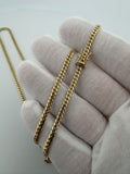 26" 14K Yellow Gold Cuban 3mm 21.8g