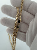 14K 7mm Handmade Solid Rope Chain