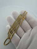 22" 14K Yellow Gold Cuban 3mm 16.08g