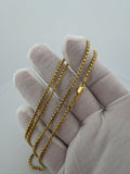 22" 14K Yellow Gold Rounded Box 2.5mm 6.91g