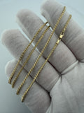 24" 14k Yellow Gold Foxtail Franco 1.5mm 2.9g
