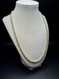 22” 10k Yellow Gold Rope 4mm 35.6g