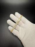 8mm Moissanite Cuban Bracelet, 4.9ctw D VVS1, GRA Certified, Gold Over 925 Silver, 8" (23.1g)