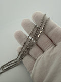 24 inch 2.5mm rope chain in 14K white gold, 11.7g, view 9 - Ott Family Jewelry