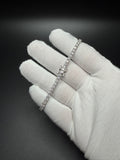 7.5" Silver Moissanite Tennis Bracelet 3mm 9.3g