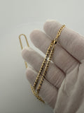 24 inch 3.5mm curb chain in 14K yellow gold, 8.4g, view 9 - Ott Family Jewelry