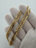 20" 14K Yellow Gold Fancy Rounded Box Link 3.3mm 9.17g