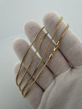 20" 14K Yellow Gold Rounded Box 2mm 4.3g