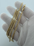 24" 14K Yellow Gold Franco 3mm 32.2g