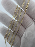 24 inch 2.5mm heavy fancy anchor chain in 14K yellow gold, 5.9g, view 9 - Ott Family Jewelry