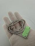 21" Silver 16ctw VS/VVS Lab Diamond Tennis Chain 3.4mm 21.3g