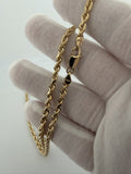 14K 8mm Handmade Solid Rope Chain