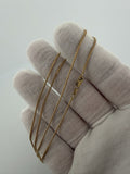 20" 14k Yellow Gold Franco 1mm 3.6g