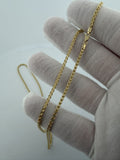 22" 14k Yellow Gold Foxtail Franco 2mm 3.93g