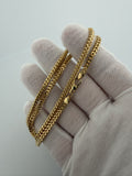 18" 14K Yellow Gold Foxtail Franco 3mm 12.15g