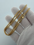 20" 14K Yellow Gold Foxtail Franco 3mm 9.73g