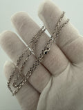 16" 14K White Gold Herme$ Chain 2mm 4.84g