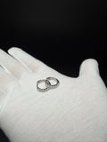 15mm Silver 1ctw VS/VVS Lab Diamond Inside Out Huggies 2.4g