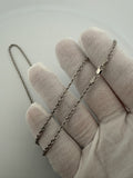 20 inch 2.2mm rope chain in 14K white gold, 7.64g, view 9 - Ott Family Jewelry