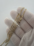 22 inch 2.5mm Figaro chain in 14K yellow gold, 5.22g, view 9 - Ott Family Jewelry