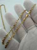 26" 14k Yellow Gold Rope Chain 3mm 7.6g