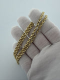 20" 14k Yellow Gold Rope 3.5mm 6.8g