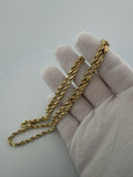 24" 14K Yellow Gold Rope Chain 3.7mm 8.3g