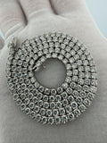 22" 3.3mm 20ctw lab diamond tennis chain, 925 sterling silver, 21.9g – Ott Family Jewelry (9)