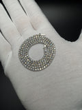 20" 14k White Gold 10.5ctw VS/VVS Lab Diamond Tennis Chain 2.3mm 15.4g