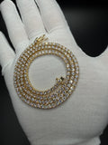 22" Silver 18ctw VS/VVS Lab Diamond Tennis Chain 3.5mm 32.8g