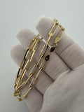18 inch 5mm paperclip chain in 14K yellow gold, 21.9g, view 9 - Ott Family Jewelry