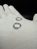 15mm Silver 2ctw VS/VVS Lab Diamond Inside Out Huggies 2.7g