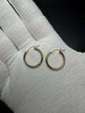 20mm x 2mm 14K yellow gold hoop earrings, 1.54g – Ott Family Jewelry (9)