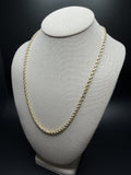 22" 14K Yellow Gold Rope 4mm 7.3g
