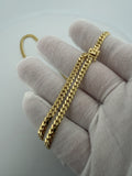 24" 14K Yellow Gold Cuban Chain 4mm 30.25g