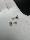 7mm 10k Yellow Gold Lab White Sapphire Studs 1.0g