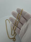 24" 10K Yellow Gold Rope Chain 3mm 16.75g