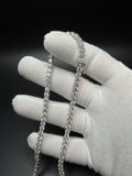 16" Silver 30ctw Moissanite Tennis Chain 4mm 20.5g