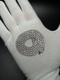 22" Silver 18ctw Moissanite Tennis Chain 3mm 26.5g