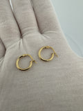 12mm 14k Yellow Gold Huggies 1.05g