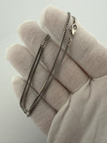 16" 14K White Gold Franco Chain 1.5mm 4.9g