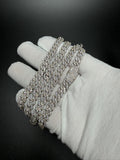 22 inch 8mm 16.5ctw VS/VVS lab diamond Cuban chain in sterling silver, 48.5g, view 10 - Ott Family Jewelry