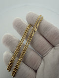 24" 14K Yellow Gold Rope Chain 2.5mm 11.4g