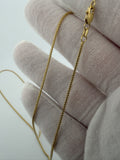 24" 14k Yellow Gold Franco 1mm 4.1g