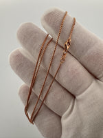 18” 14k Rose Gold Franco 1.3mm 3.1g